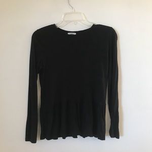 Black long sleeve top